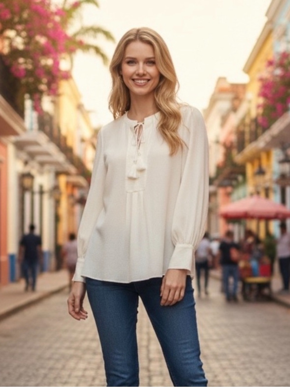 NWT Joie Women’s Long‎ Sleeve Cotton Blouse Top Tunic Twee Feminine Spring